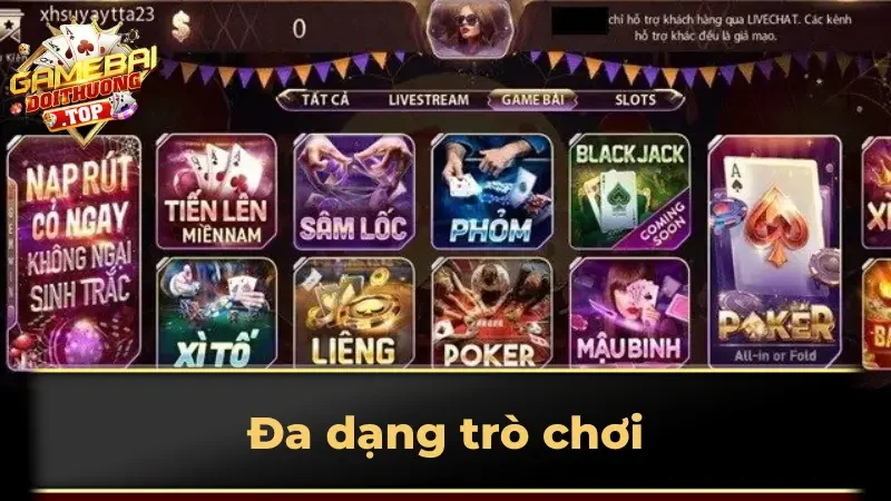 Đa dạng trò chơi
