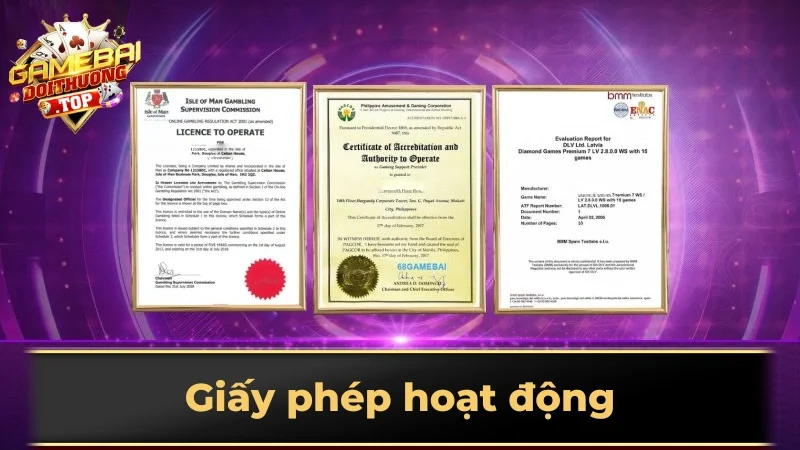 Giấy phép hoạt động