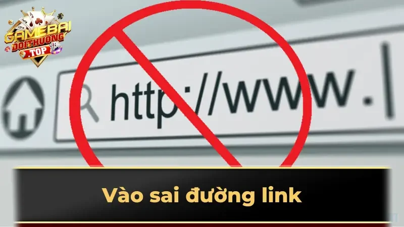 Vào sai đường link